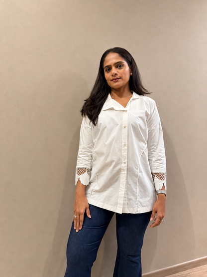 Ivory Lace Cascade Shirt
