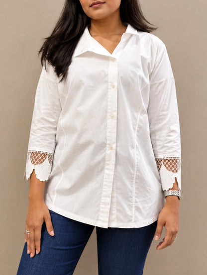 Ivory Lace Cascade Shirt