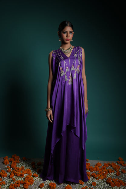 Kaftan Kurta set - Purple
