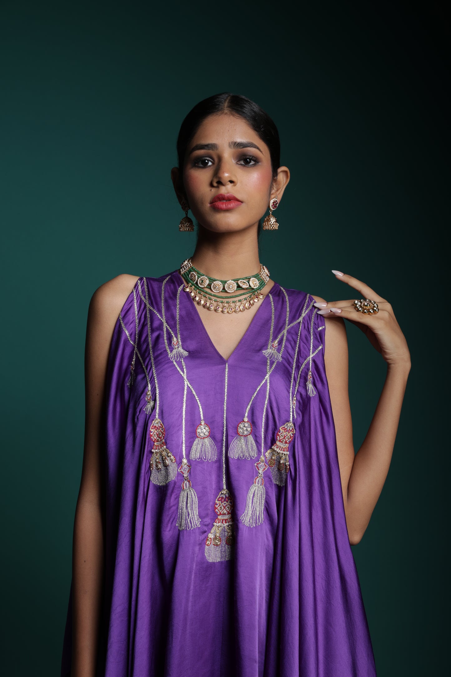 Kaftan Kurta set - Purple