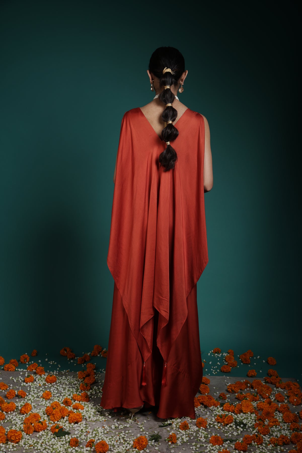 Kaftan Kurta set - Rust