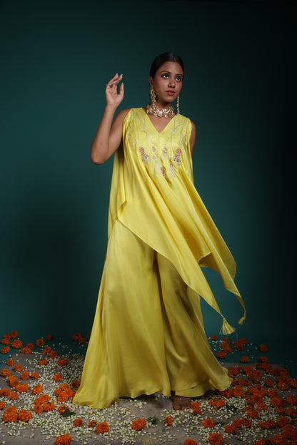 Kaftan kurta set - lemon Yellow